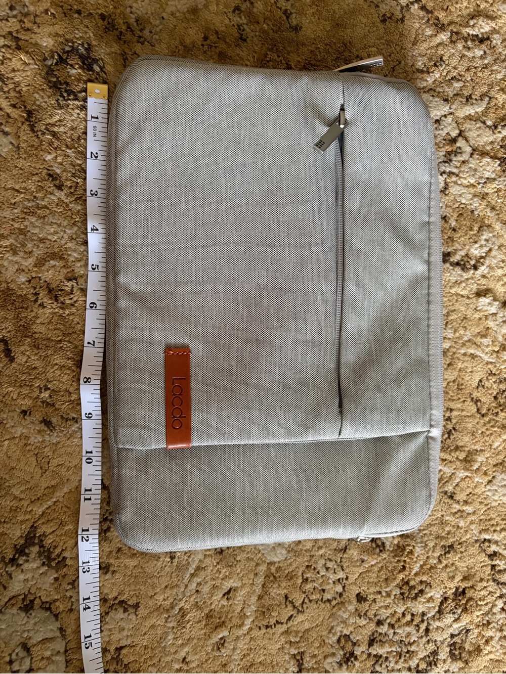 Lacdo Gray Laptop Sleeve Padded Protective Case business casual minimalist